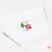 Sticker 'Van kerstman kindnaam' cadeaupapier (Envelop)