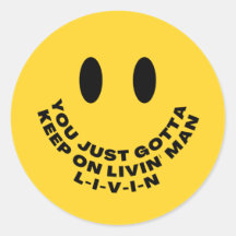 Sticker van Livin' Retro Happy Face