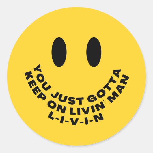 Sticker van Livin' Retro Happy Face (Voorkant)