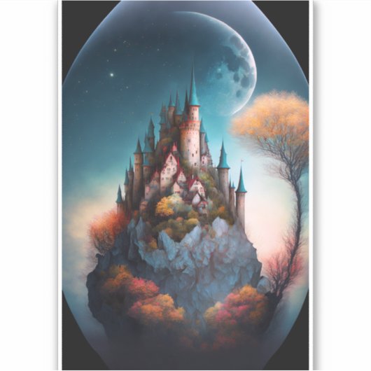 Sticker van Magical Fantasy Castle (Voorkant)