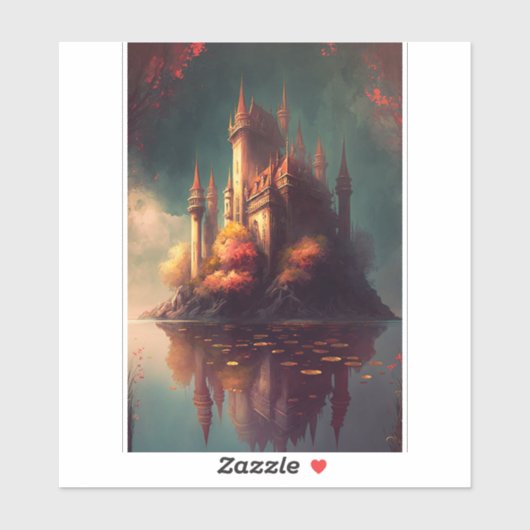 Sticker van Magical Fantasy Castle (Vel)