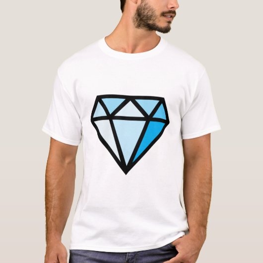 Sticker van Minecraft Diamond T-shirt (Voorkant)