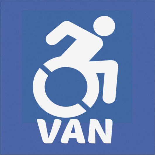 Sticker Van Modern Handicap (Devant)