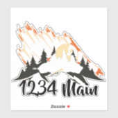 Sticker van mountains mailbox (Vel)
