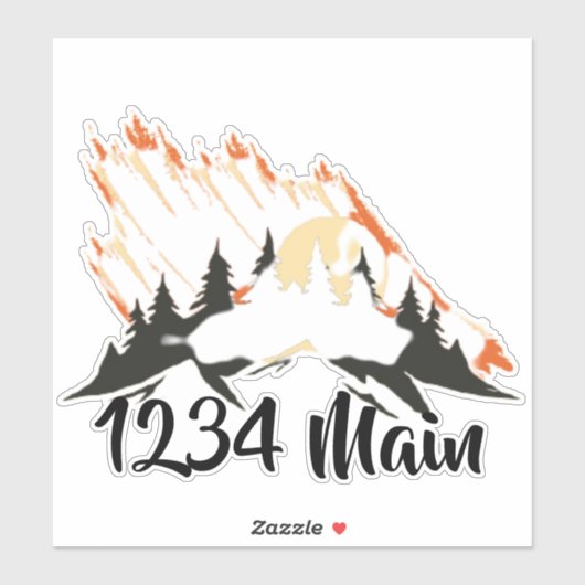 Sticker van mountains mailbox (Vel)
