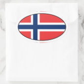 Sticker van Noorse vlag Oval (Tas)