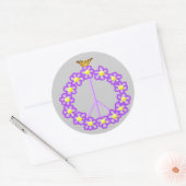Sticker van Peace Flowers Butterfly (Envelop)