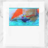 sticker van rode schoenenkop (Tas)