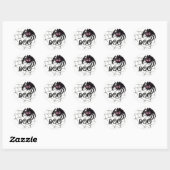 Sticker van roze-eyed Spider Halloween (Vel)