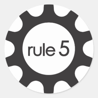 Sticker van Rule5-pictogram