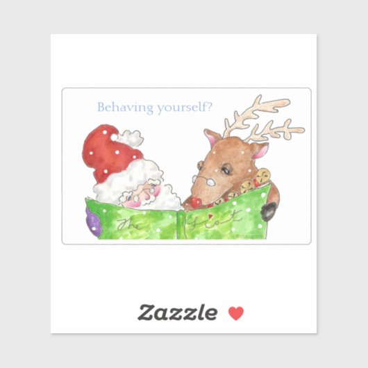  Sticker van Santa en Rudolf (Vel)