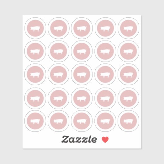 Sticker van vleeskeuken (Vel)