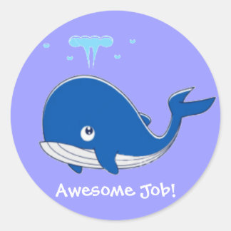 Sticker van walvis
