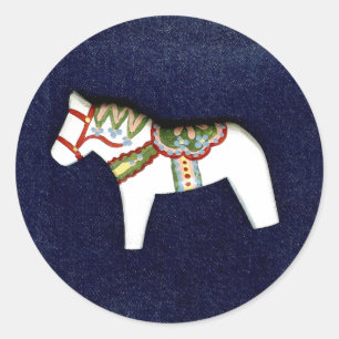 Sticker van witte paarden