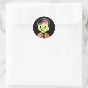 sticker van Zombie Halloween kind