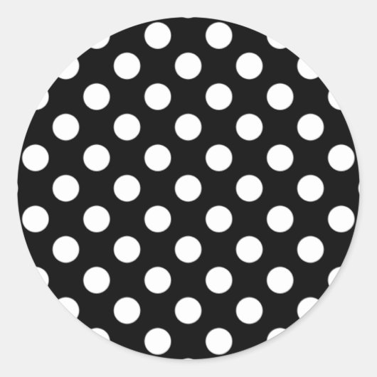Sticker van zwarte en witte poka (Voorkant)