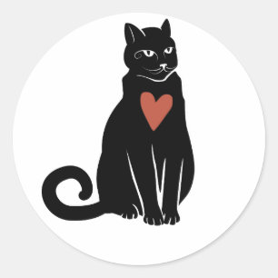 Sticker van zwarte katten