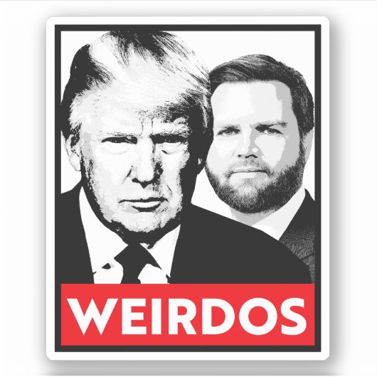 Sticker Vance anti-Trump - Weirdos (Devant)