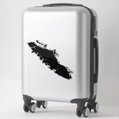 Sticker Vancouver Island Map Detailed Outline (Sur valise)