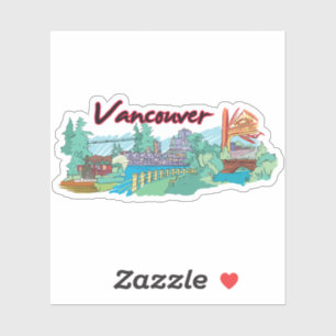 Sticker Vancouver Skyline   Canada