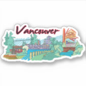Sticker Vancouver Skyline | Canada (Devant)