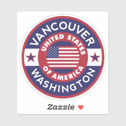 Sticker VANCOUVER, Washington (Feuille)
