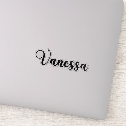 Sticker Vanessa Nom - Calligraphie manuscrite (Détail)
