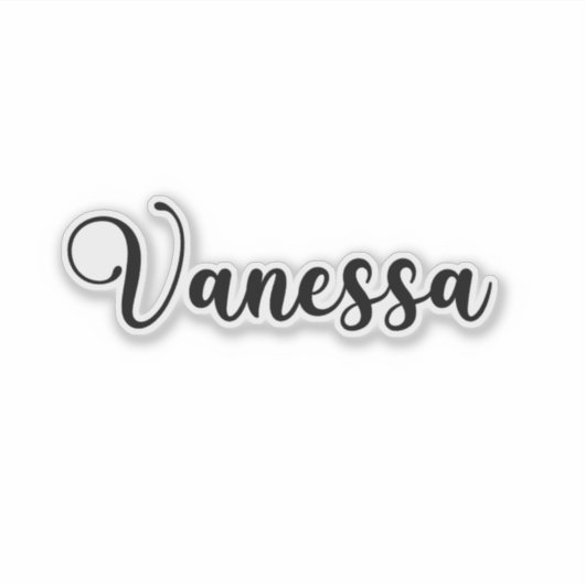 Sticker Vanessa Nom - Calligraphie manuscrite (Devant)