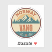 Sticker Vang, Norge Norvège (Feuille)