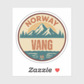 Sticker Vang, Norvège Norvège (Feuille)