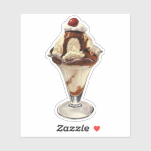 Sticker Vanilla Crème glacée Sundae