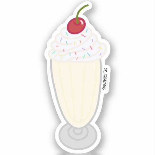Sticker Vanilla Milkshake (Recto)