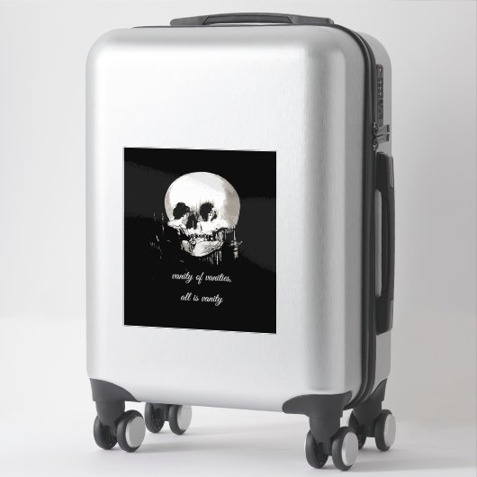 Sticker Vanité des vanités Tout est vanité Ecclésiaste (Sur valise)