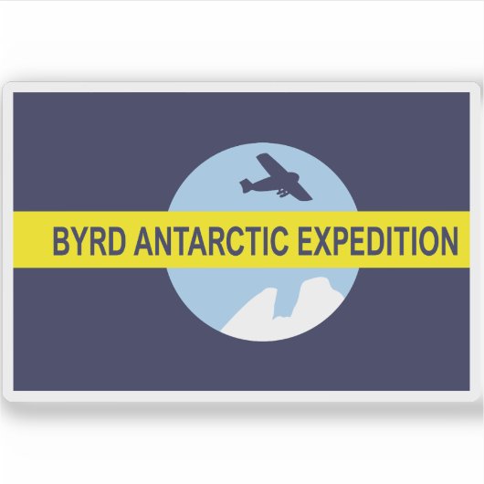 Sticker Variante du deuxième drapeau d'expédition antarcti (Devant)