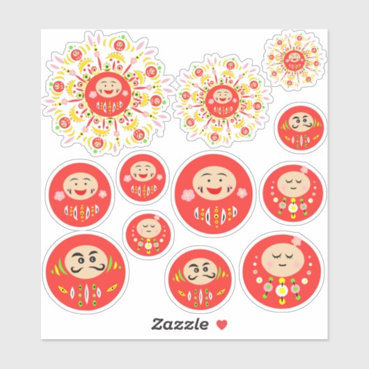 Sticker variété Daruma (Feuille)