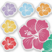 Sticker Variété de fleurs d'Hibiscus (Devant)