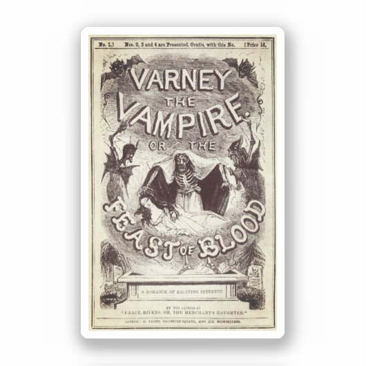 Sticker Varney le vampire (couverture de publication) (Recto)