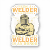 Sticker Vector être soudeur est un choix être un retraité (Recto)