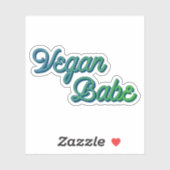 Sticker Vegan Babe (Feuille)