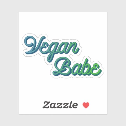 Sticker Vegan Babe (Feuille)