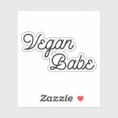 Sticker Vegan Babe (Feuille)