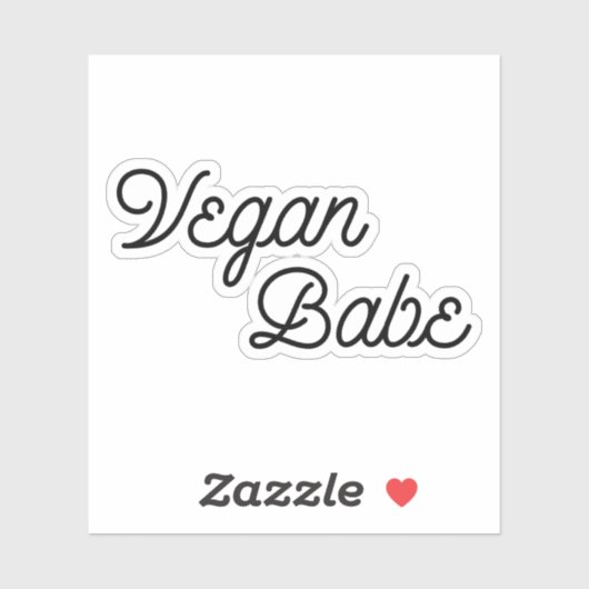 Sticker Vegan Babe (Feuille)