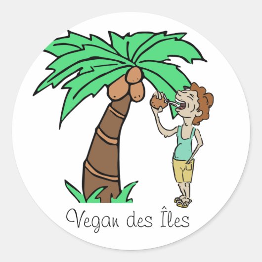Sticker Vegan des îles (Devant)