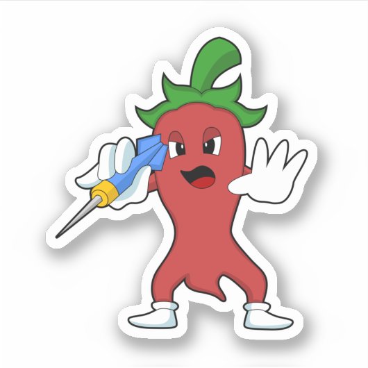 Sticker Vegan Pepper at Darts (Devant)