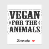 Sticker Vegan Pour Les Animaux, (Feuille)