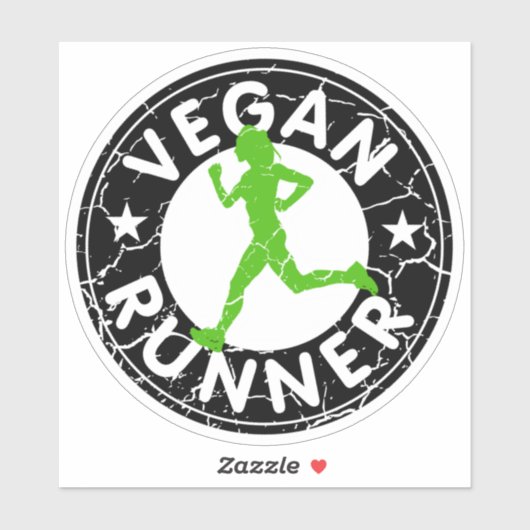 Sticker Vegan Runner, Fitness (Feuille)