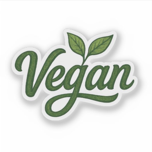 Sticker Vegan vert (Devant)
