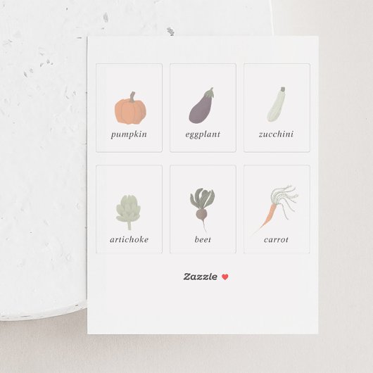 Sticker Vegetable seed pack 2x3 Inch Label Set