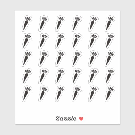 Sticker Vegetarian Wedding Place Card Meal Menu Choice (Feuille)