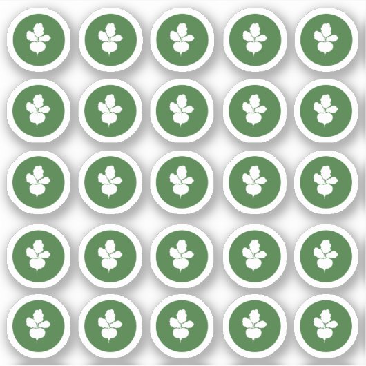 Sticker végétarien de choix de repas (Devant)